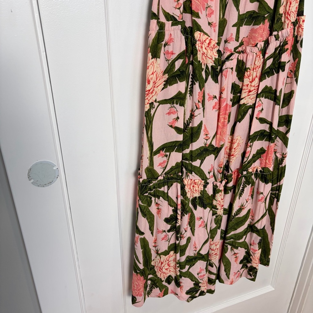 Agua Bendita x Target Peony Botanical Print‎ Tie-Front Midi Dress - Picture 5 of 11